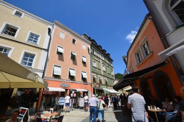 Tarihi şehir, Passau, Bavyera, Almanya görünümünde Passau, Almanya