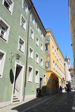 Tarihi şehir, Passau, Bavyera, Almanya görünümünde Passau, Almanya