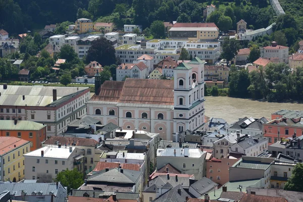 Passau Alemanha Vista Para Cidade Histórica Passau Baviera Alemanha — Fotografia de Stock