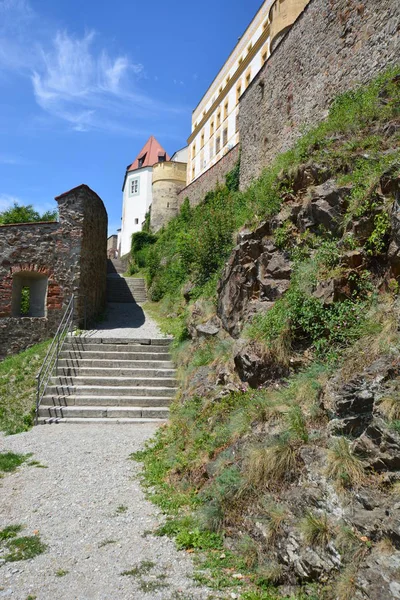 Tarihi Şehir Passau Bavyera Almanya Görünümünde Passau Almanya — Stok fotoğraf