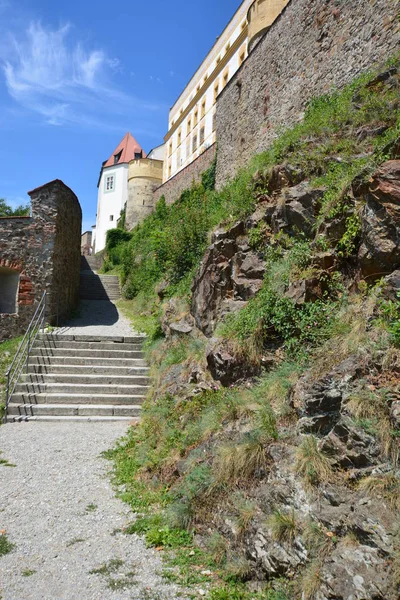 Tarihi Şehir Passau Bavyera Almanya Görünümünde Passau Almanya — Stok fotoğraf
