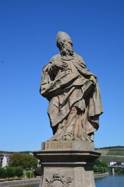 Şehir görünümü Wrzburg, Bavaria, bölge Lower Franconia, Almanya