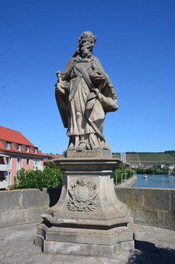 Şehir görünümü Wrzburg, Bavaria, bölge Lower Franconia, Almanya