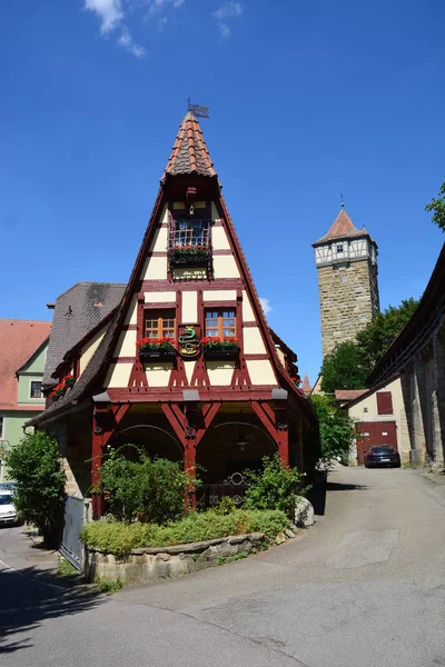 Rothenburg Německo Pohled Historickém Městě Rothenburg Tauber Bavorsko Region Střední — Stock fotografie