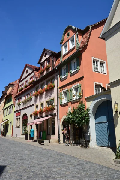 タウバー バイエルン州地域中部フランケン地方 ドイツのローテンブルクの歴史的な町で ドイツのローテンブルク ビュー — ストック写真