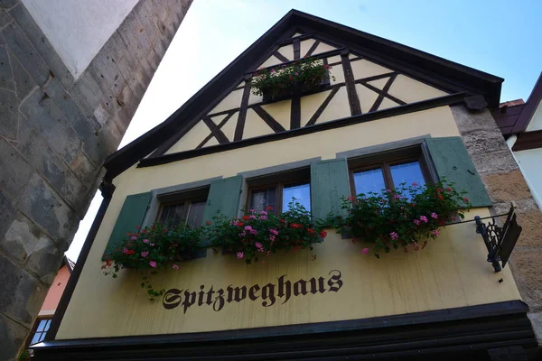 Rothenburg Německo Pohled Historickém Městě Rothenburg Tauber Bavorsko Region Střední — Stock fotografie