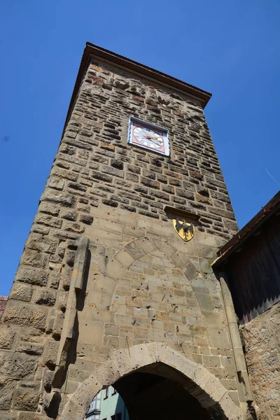 Rothenburg Alemanha Vista Para Cidade Histórica Rothenburg Região Tauber Baviera — Fotografia de Stock