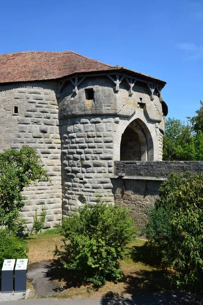 Rothenburg Tarihi Kasaba Tauber Bavyera Bölgesindeki Orta Franconia Almanya Görünümünde — Stok fotoğraf