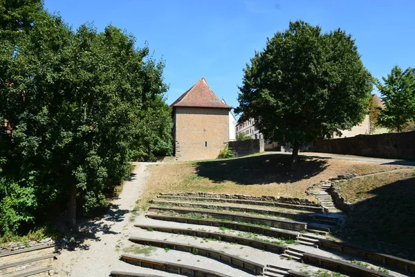 Rothenburg Alemanha Vista Para Cidade Histórica Rothenburg Região Tauber Baviera — Fotografia de Stock