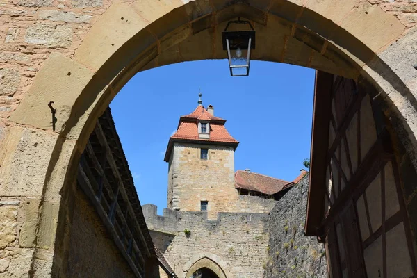 Rothenburg Deutschland Blick Die Historische Stadt Rothenburg Der Tauber Bayern — Stockfoto