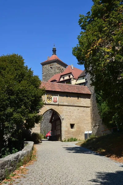 Rothenburg Alemanha Vista Para Cidade Histórica Rothenburg Região Tauber Baviera — Fotografia de Stock