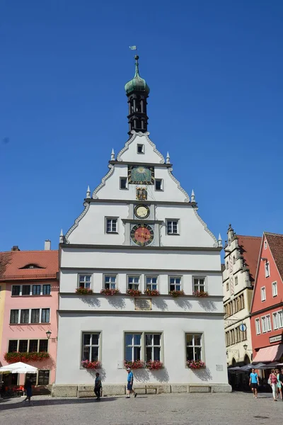 Rothenburg Allemagne Vue Dans Ville Historique Rothenburg Sur Tauber Bavière — Photo