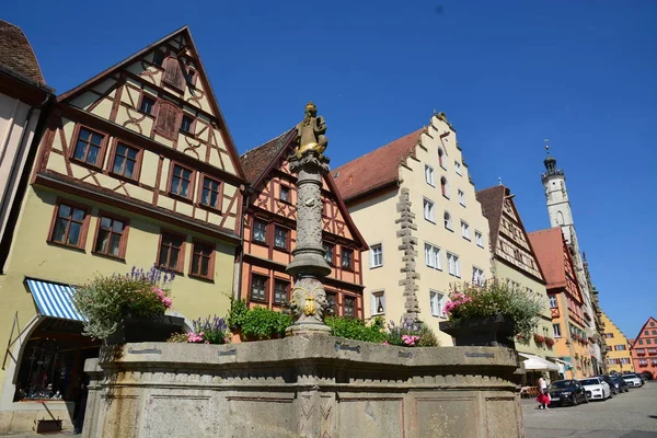 Rothenburg Alemania Vista Ciudad Histórica Rothenburg Tauber Baviera Región Franconia — Foto de Stock