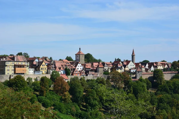 Rothenburg Alemanha Vista Para Cidade Histórica Rothenburg Região Tauber Baviera — Fotografia de Stock