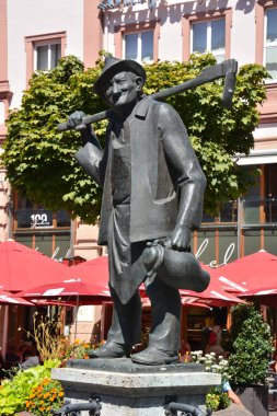Şehir görünümü Wrzburg, Bavaria, bölge Lower Franconia, Almanya
