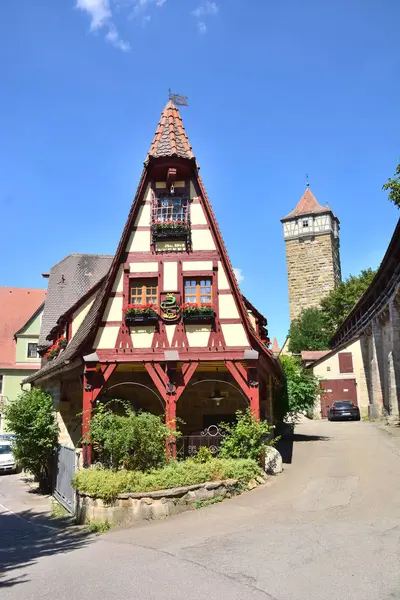 Rothenburg Německo Pohled Historickém Městě Rothenburg Tauber Bavorsko Region Střední — Stock fotografie