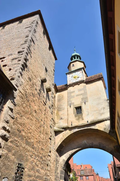 Rothenburg Deutschland Blick Die Historische Stadt Rothenburg Der Tauber Bayern — Stockfoto