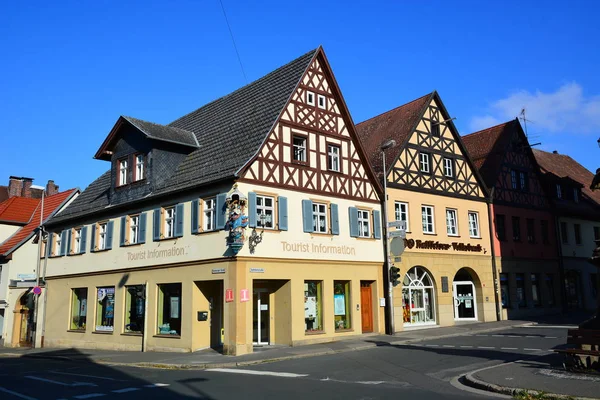 Vista Para Cidade Bad Staffelstein Baviera Região Upper Franconia Alemanha — Fotografia de Stock