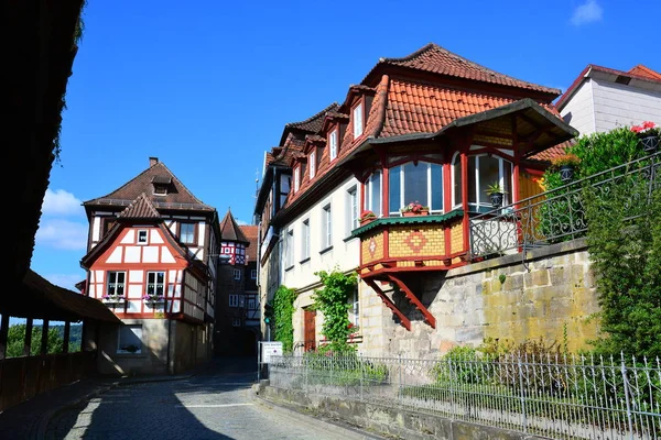 Kronach 德国看法在历史镇 Kronach 巴伐利亚 区域上部 Franconia — 图库照片