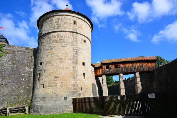 Kronach Alemanha Vista Para Fortaleza Rosenberg Perto Cidade Histórica Kronach — Fotografia de Stock