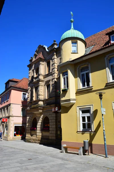 Kronach Deutsche Sicht Der Historischen Stadt Kronach Bayern Region Oberfranken — Stockfoto