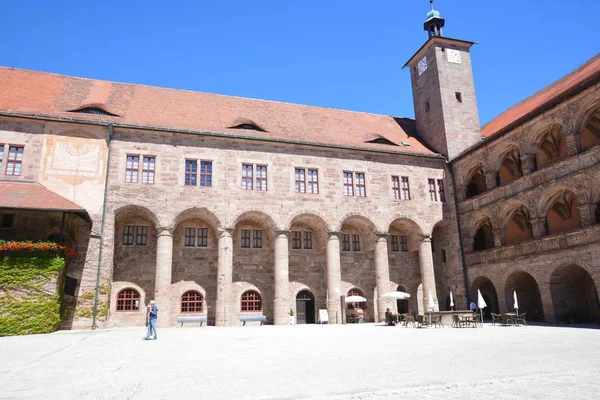 Visualizza Plassenburg Castello Vicino Alla Città Kulmbach Baviera Regione Alta — Foto Stock