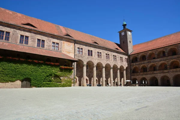 Zobacz Zamek Plassenburg Pobliżu Regionu Mieście Kulmbach Bawarii Rejencji Górna — Zdjęcie stockowe