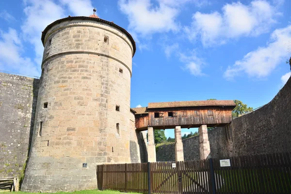 Kronach Alemania Vista Fortaleza Rosenberg Cerca Histórica Ciudad Kronach Baviera — Foto de Stock