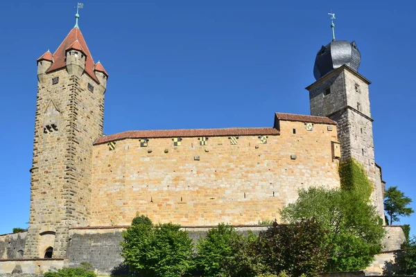 Вид Замок Veste Coburg Біля Кобург Регіон Верхньої Франконія Баварія — стокове фото