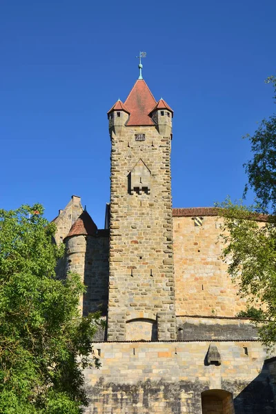 Visa Veste Coburg Slottet Nära Coburg Region Övre Franconia Bayern — Stockfoto