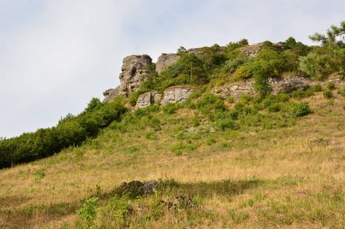 Kötü Staffelstein kasaba Bavyera, bölge üst Franconia, Almanya yakınındaki Masa Dağı Staffelberg görüntüleyin