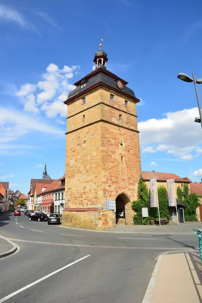 上部フランケン地方 ドイツ バイエルン州の町バート シュタッフェルシュタイン 地区を表示します — ストック写真