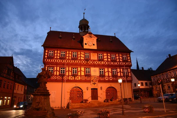 Zobrazit Městě Špatného Staffelsteinu Bavorsko Region Horní Franky Německo — Stock fotografie