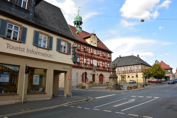 Zobrazit Městě Špatného Staffelsteinu Bavorsko Region Horní Franky Německo — Stock fotografie