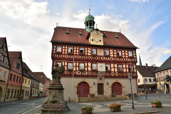 Vista Para Cidade Bad Staffelstein Baviera Região Upper Franconia Alemanha — Fotografia de Stock