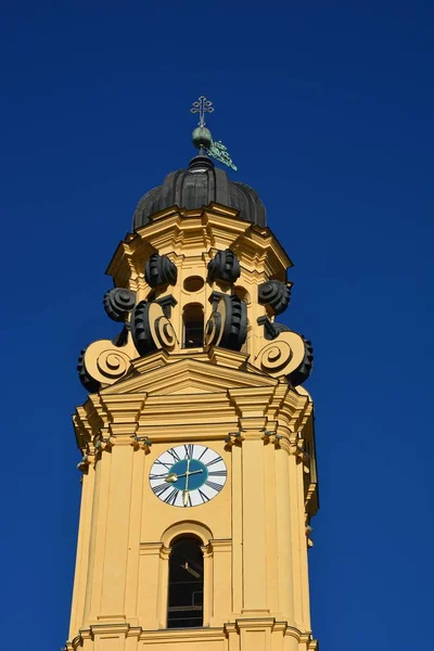 München Beieren Duitsland 2018 Zicht Barokke Theatinerkirche München — Stockfoto