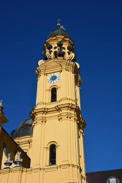 München Beieren Duitsland 2018 Zicht Barokke Theatinerkirche München — Stockfoto