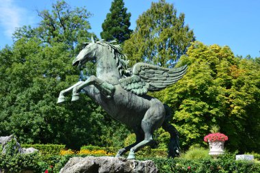 Salzburg, Avusturya - Tarihi Salzburg şehrinde mimari detay, Avusturya