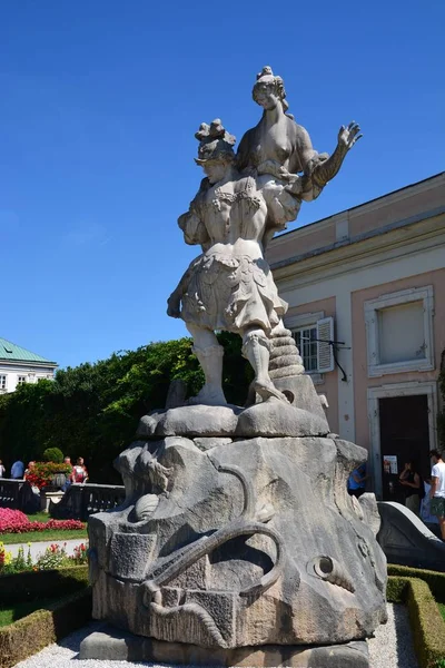 Salzburgo Áustria Vista Para Cidade Histórica Salzburgo Áustria — Fotografia de Stock