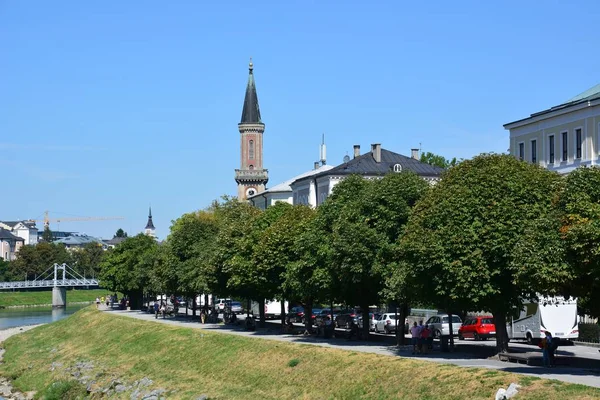 Salzburgo Áustria Vista Para Cidade Histórica Salzburgo Áustria — Fotografia de Stock