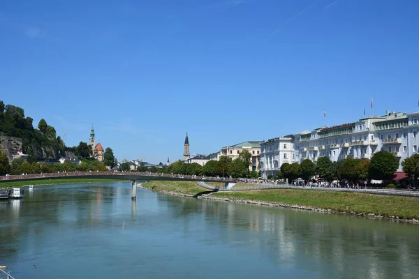 Salzburg Austria Widok Historyczne Miasto Salzburg Austria — Zdjęcie stockowe