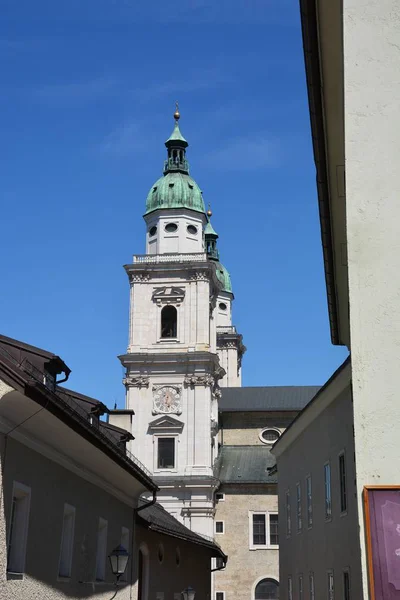 Salzburg Oostenrijk Weergave Het Historische Stadscentrum Van Salzburg Oostenrijk — Stockfoto