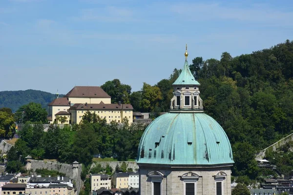 Salzburg Oostenrijk Weergave Het Historische Stadscentrum Van Salzburg Oostenrijk — Stockfoto