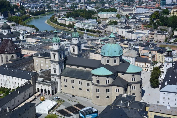 Salzburg Oostenrijk Weergave Het Historische Stadscentrum Van Salzburg Oostenrijk — Stockfoto