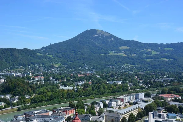 Salzburgo Áustria Vista Para Cidade Histórica Salzburgo Áustria — Fotografia de Stock