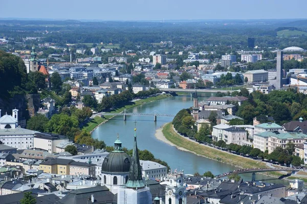Salzburg Oostenrijk Weergave Het Historische Stadscentrum Van Salzburg Oostenrijk — Stockfoto