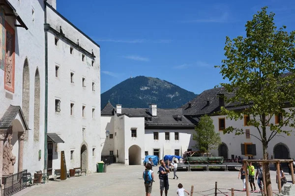 Salzbourg Autriche Vue Sur Forteresse Festung Hohensalzburg Dans Ville Historique — Photo