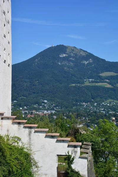 Salzbourg Autriche Vue Sur Forteresse Festung Hohensalzburg Dans Ville Historique — Photo