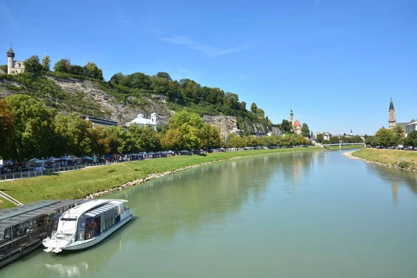 Salzburg Oostenrijk Weergave Het Historische Stadscentrum Van Salzburg Oostenrijk — Stockfoto