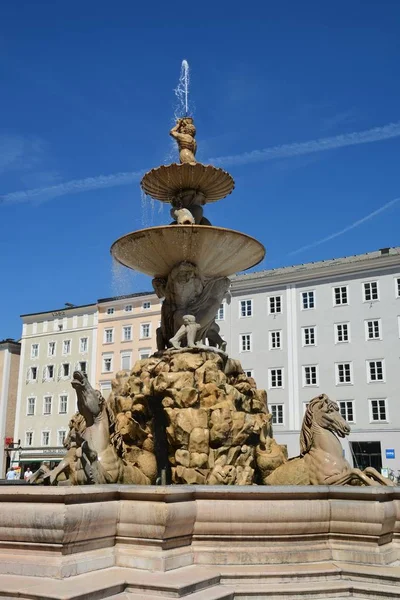萨尔茨堡 奥地利 查看在历史名城萨尔茨堡 奥地利 — 图库照片